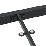 vidaXL Table de Jardin Noire 160x80x73 cm Verre Trempé