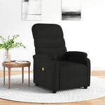 vidaXL Fauteuil de massage Noir Tissu