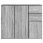 vidaXL Buffet Sonoma gris 91x29 5x75 cm Bois d'ingénierie