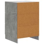 vidaXL Cabinet de chevet avec tiroir Gris béton 43 x 41 x 63 5 cm