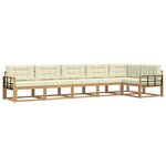 vidaXL Ensemble de canapés d'extérieur 4 pc Blanc et crème Polyester