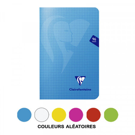 Carnet polypro mimesys polypro 148x210 a5 96p petits carreaux 5x5 assortiment clairefontaine