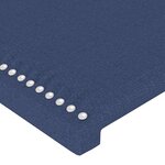 vidaXL Tête de lit à LED Bleu 103x16x118/128 cm Tissu