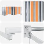 vidaXL Store Rétractable Rayures Multicolores 350x250 cm