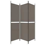 vidaXL Cloison de séparation 3 panneaux Anthracite 150x180 cm Tissu