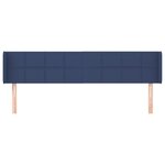 vidaXL Tête de lit avec oreilles Bleu 163x16x78/88 cm Tissu