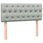 vidaXL Sommier à lattes de lit et matelas et LED gris clair 120x210cm velours