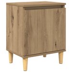 vidaXL Table de Chevet en Chêne Chêne MDF 40 x 30 x 50 cm