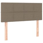 vidaXL Sommier à lattes de lit avec matelas taupe 120x190 cm tissu