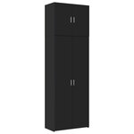 vidaXL Buffet haut noir 80x42 5x249 cm bois d'ingénierie