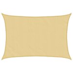 vidaXL Voile d'ombrage sable 5x3 m 100   polyester oxford