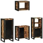 vidaXL Ensemble de mobilier de salle de bain avec étagère 4 Pièces