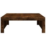 vidaXL Table basse Chêne fumé 100x100x35 cm Bois d'ingénierie