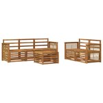 vidaXL Ensembles de canapés 6 Pièces Bois d'Acacia Massif