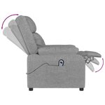 vidaXL Fauteuil Gris clair Tissu
