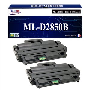 T3AZUR - 2x Toners compatibles avec Samsung ML-D2850B MLD2850B pour Samsung ML2850D ML2851ND ML2851NDR ML-2850D ML-2851ND ML-2851NDR