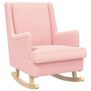 vidaXL Chaise à bascule Rose 62 x 80 x 85 cm Bouclé