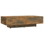 vidaXL Table basse chêne fumé 100x49 5x31 cm bois d'ingénierie