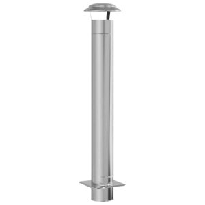 vidaXL Extension de Conduit Argenté 25 x 25 x 132 cm Acier inoxydable