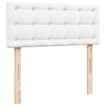 vidaXL Sommier à lattes de lit avec matelas Blanc 120x200cm Similicuir