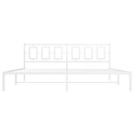 vidaXL Cadre de lit métal avec tête de lit blanc 200x200 cm