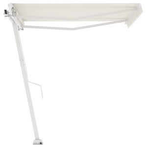 vidaXL Auvent manuel rétractable sur pied 350x250 cm Crème
