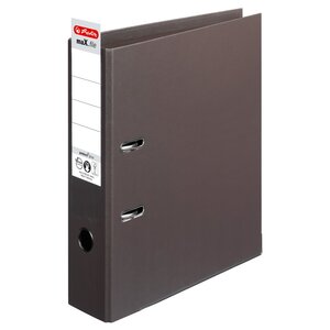 Classeur à levier maX.file Protect Plus Polypro Int / Ext Dos de 80 mm Marron HERLITZ