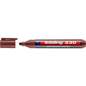 Marqueur Permanent 330 Marron Pointe Biseautée 1-5 mm EDDING