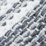 Tapis Terra - 160 x 230 cm - Bandes gris, argent et blanc bandes