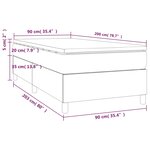 vidaXL Sommier à lattes de lit avec matelas Marron foncé 90x200 cm