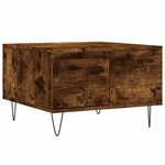 vidaXL Table basse chêne fumé 55x55x36 5 cm bois d'ingénierie