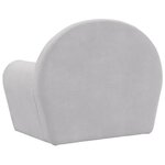 vidaXL Canapé-lit pour enfants gris clair peluche douce