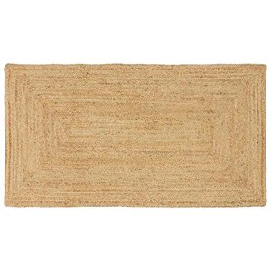 vidaXL Tapis de zone Beige 80 x 150 cm Jute