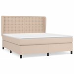vidaXL Sommier à lattes de lit avec matelas Cappuccino 160x200 cm
