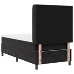 vidaXL Lit à ressorts avec matelas Noir 80 x 200 cm Velours