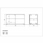 Germania Banc à chaussures GW-Telde 40x89x49 cm Chêne Navarre et blanc