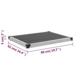 vidaXL Receveur de douche extérieur WPC Inox 80x62 cm Gris