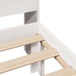 vidaXL Lit bibliothèque sans matelas blanc 100x200 cm bois pin massif