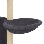 vidaXL Arbre à chat avec griffoirs en sisal Gris foncé 131 cm