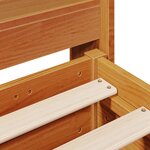 vidaXL Cadre de lit sans matelas cire marron 90x200 cm bois pin massif