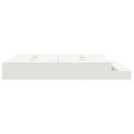 vidaXL Cadre de lit avec rangement Blanc 236.5 x 200 x 31.5 cm