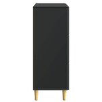 vidaXL Armoire à tiroirs Noir 66 x 34 5 x 90 cm Bois d'ingénierie
