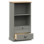 vidaXL Bibliothèque VIGO gris 60x35x114 5 cm bois massif de pin