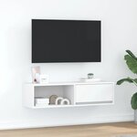 vidaXL Meuble TV blanc 100x31x25 5 cm bois d'ingénierie