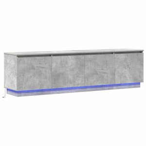 vidaXL Meuble TV Gris béton 180 x 38 x 49 cm Bois d'ingénierie