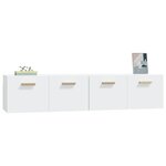 vidaXL Armoires murales 2 Pièces Blanc 80x35x36 5 cm Bois d'ingénierie