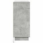 vidaXL Buffet avec porte Gris béton 90 x 32 x 75 cm Bois d'ingénierie