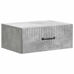 vidaXL Cabinet de chevet mural Gris béton 49 x 34 5 x 20 cm