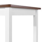 vidaXL Table et tabouret de bar 5 Pièces Bois massif