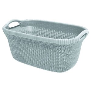 Curver Panier à linge Knit 40 L Bleu clair